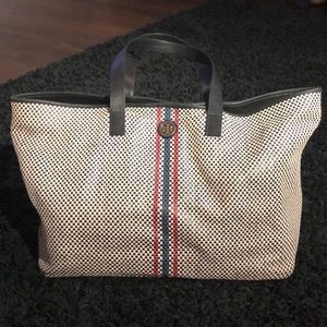 Tory Burch “Jane” Woven Leather Tote Bag